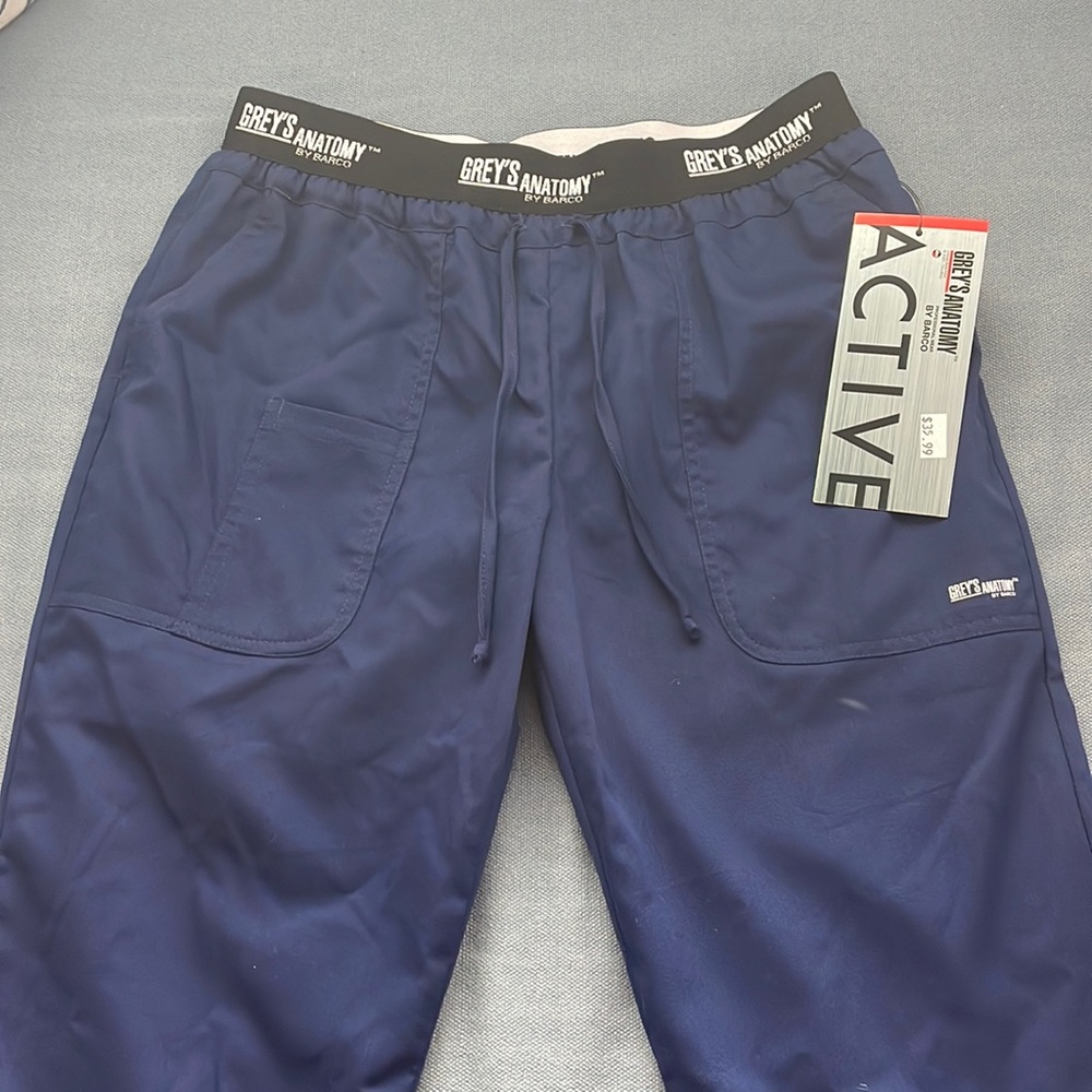 GREY’S ANATOMY navy blue cozy work pants